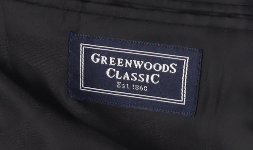 Mens UK Size 42 Greenwoods Regular Black Suit Jacket