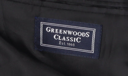Mens UK Size 42 Greenwoods Regular Black Suit Jacket