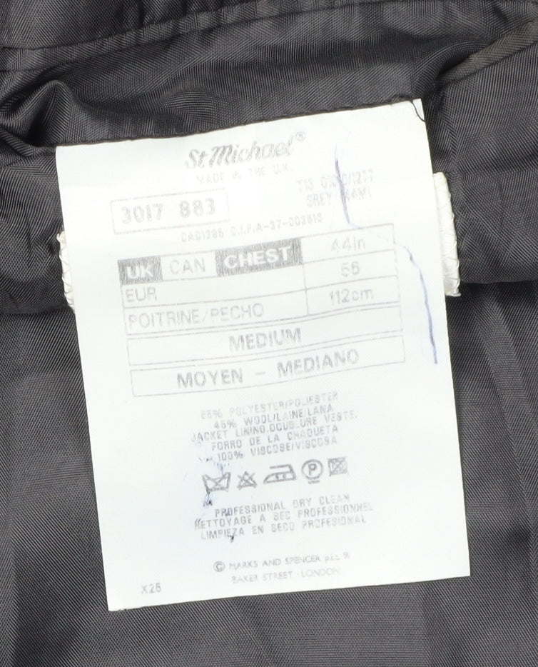 Mens UK Size 44 Marks and Spencer Regular Grey Suit Jacket
