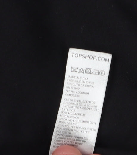 Womens UK Size 6 Topshop Black Basic Jacket