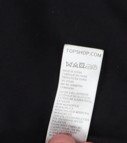 Womens UK Size 6 Topshop Black Basic Jacket