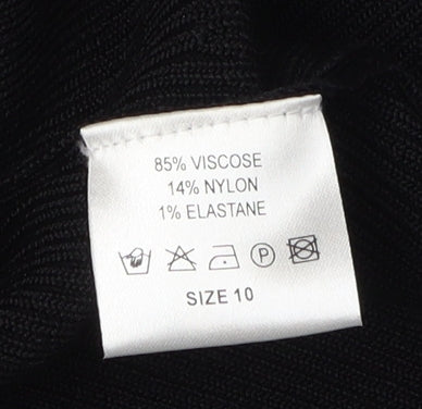Artigiano Women's Black Midi Sleeveless Slip Dress Size 10