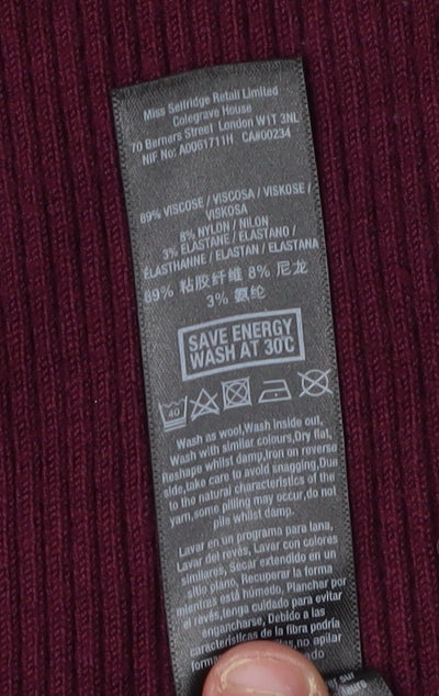 Miss Selfridge Women’s Red Bodycon Dress Size 8