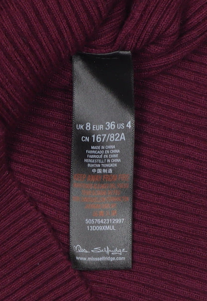 Miss Selfridge Women’s Red Bodycon Dress Size 8