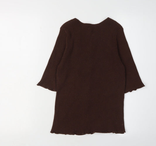 Womens UK Size 12 ASOS Brown Cardigan Jumper