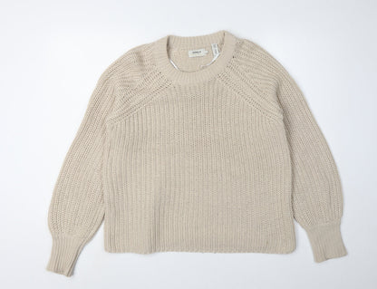 Womens UK Size L Only Beige Pullover Jumper