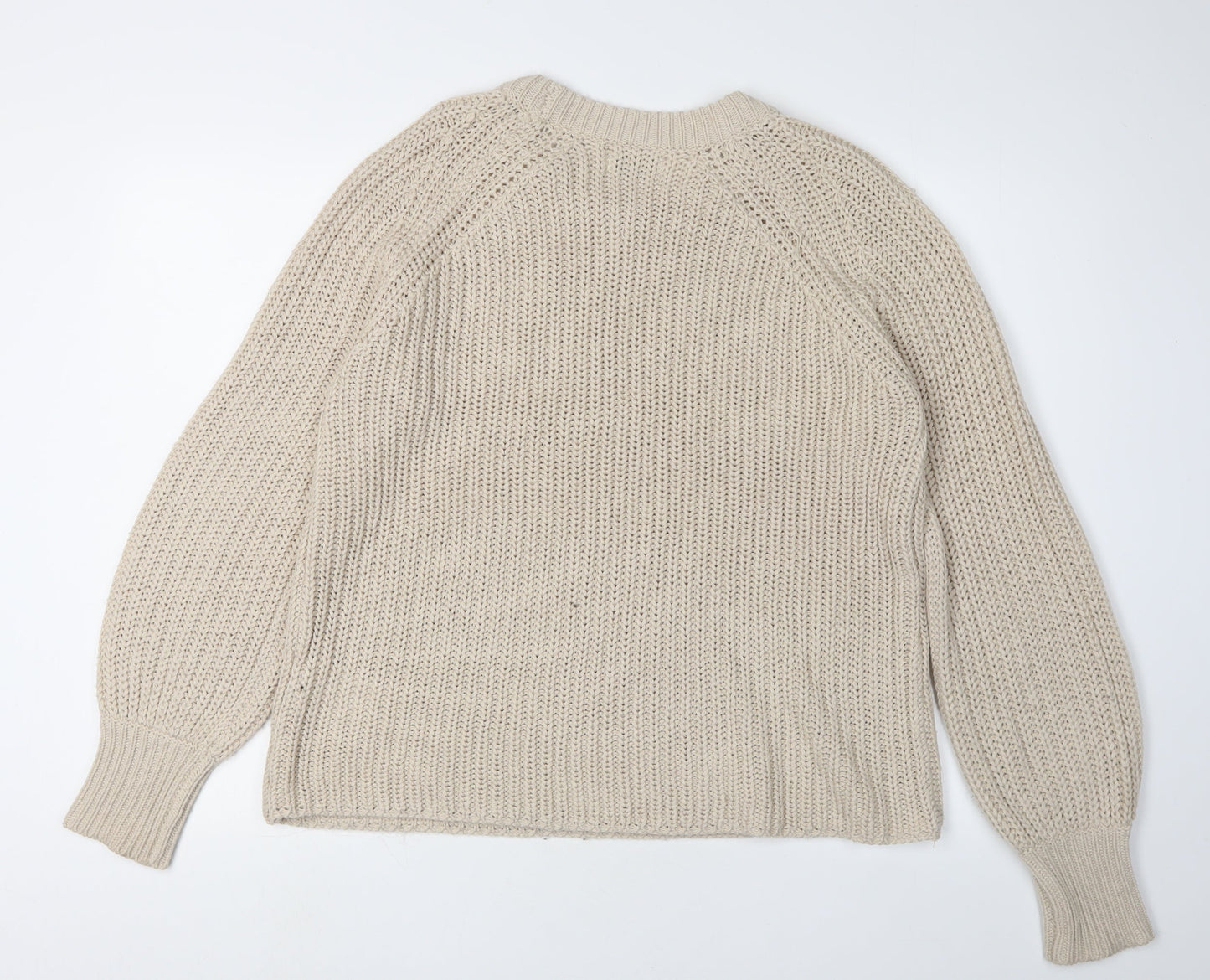 Womens UK Size L Only Beige Pullover Jumper