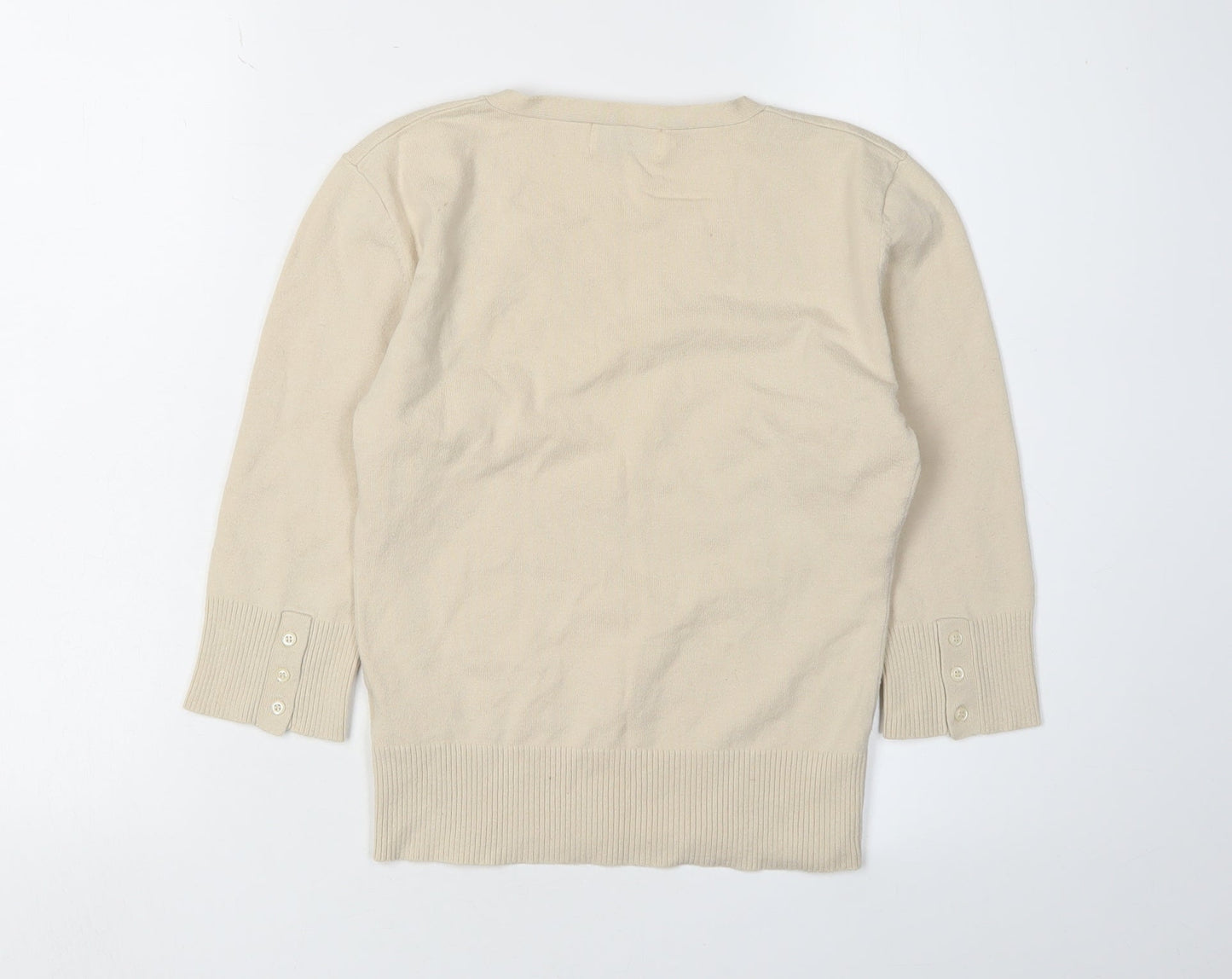 Womens UK Size 12 Topshop Beige Basic Sweater