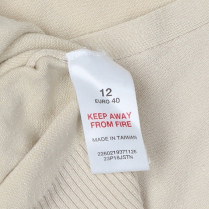 Womens UK Size 12 Topshop Beige Basic Sweater