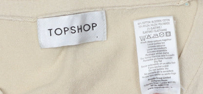 Womens UK Size 12 Topshop Beige Basic Sweater