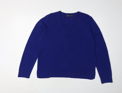 Womens UK Size 16 Marks and Spencer Blue Pullover Jumper
