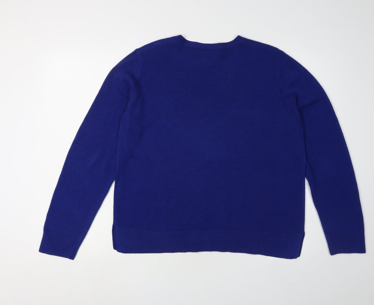 Womens UK Size 16 Marks and Spencer Blue Pullover Jumper