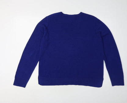 Womens UK Size 16 Marks and Spencer Blue Pullover Jumper