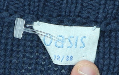 Womens UK Size 12 Oasis Blue Cardigan Jumper