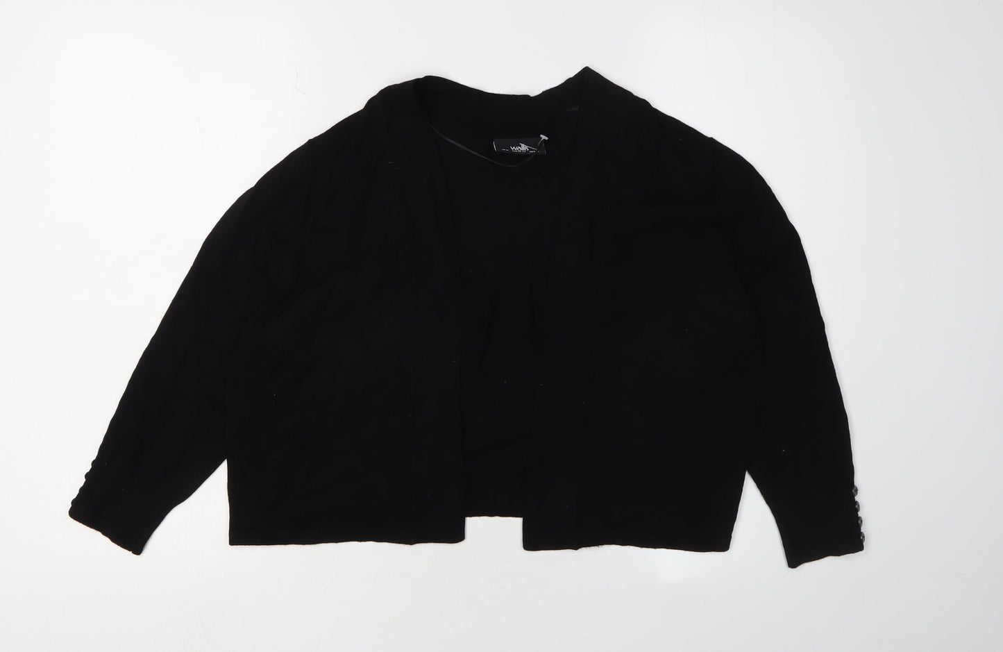 Womens UK Size M Wallis Black Cardigan Jumper