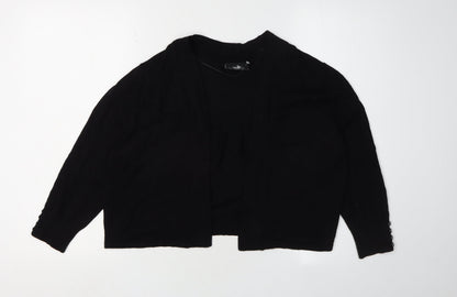 Womens UK Size M Wallis Black Cardigan Jumper