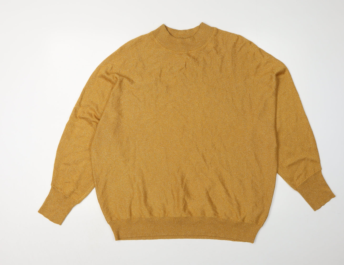 Womens UK Size L Marks and Spencer Gold Pullover Jumper