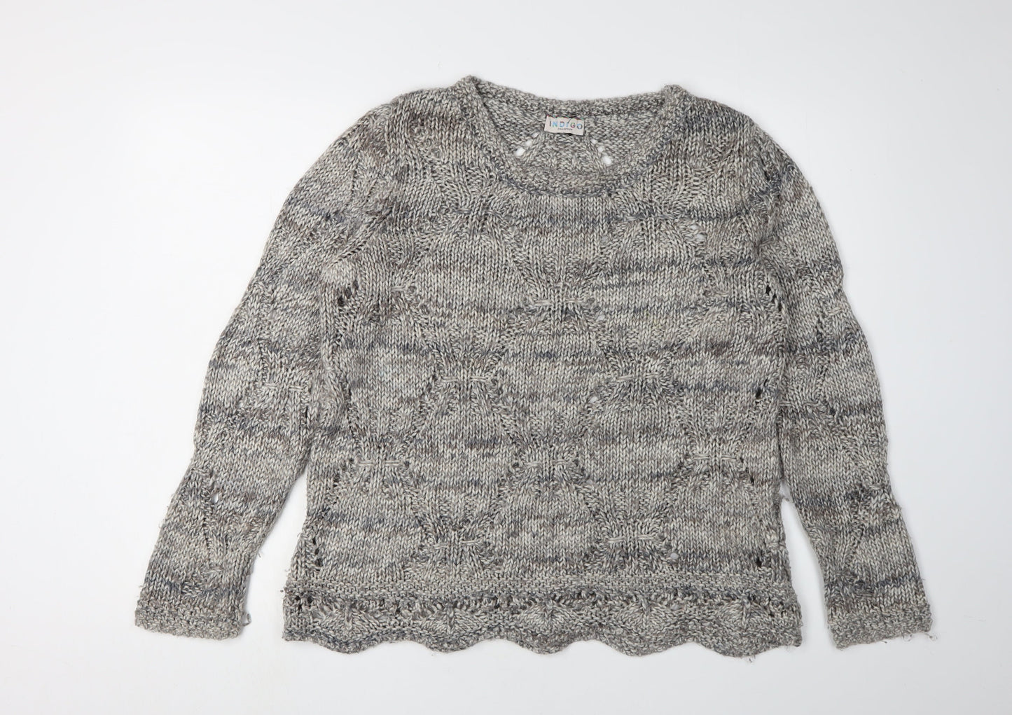 Womens UK Size 14 Marks and Spencer Grey Pullover Jumper