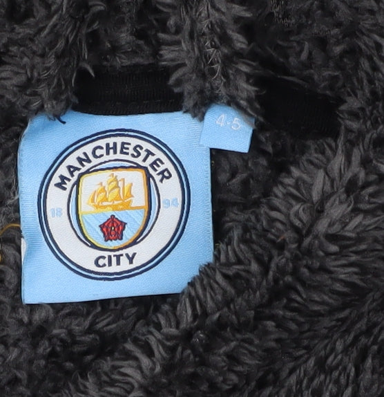 Manchester City Boys Black Robe, Hooded 4-5Y Polyester