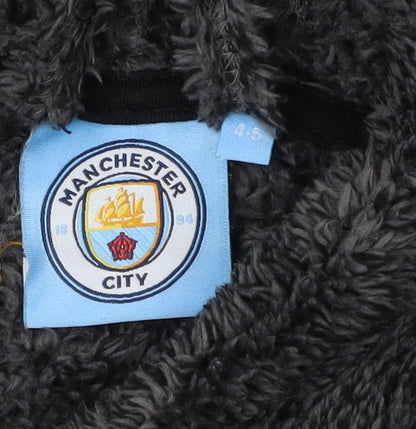 Manchester City Boys Black Robe, Hooded 4-5Y Polyester