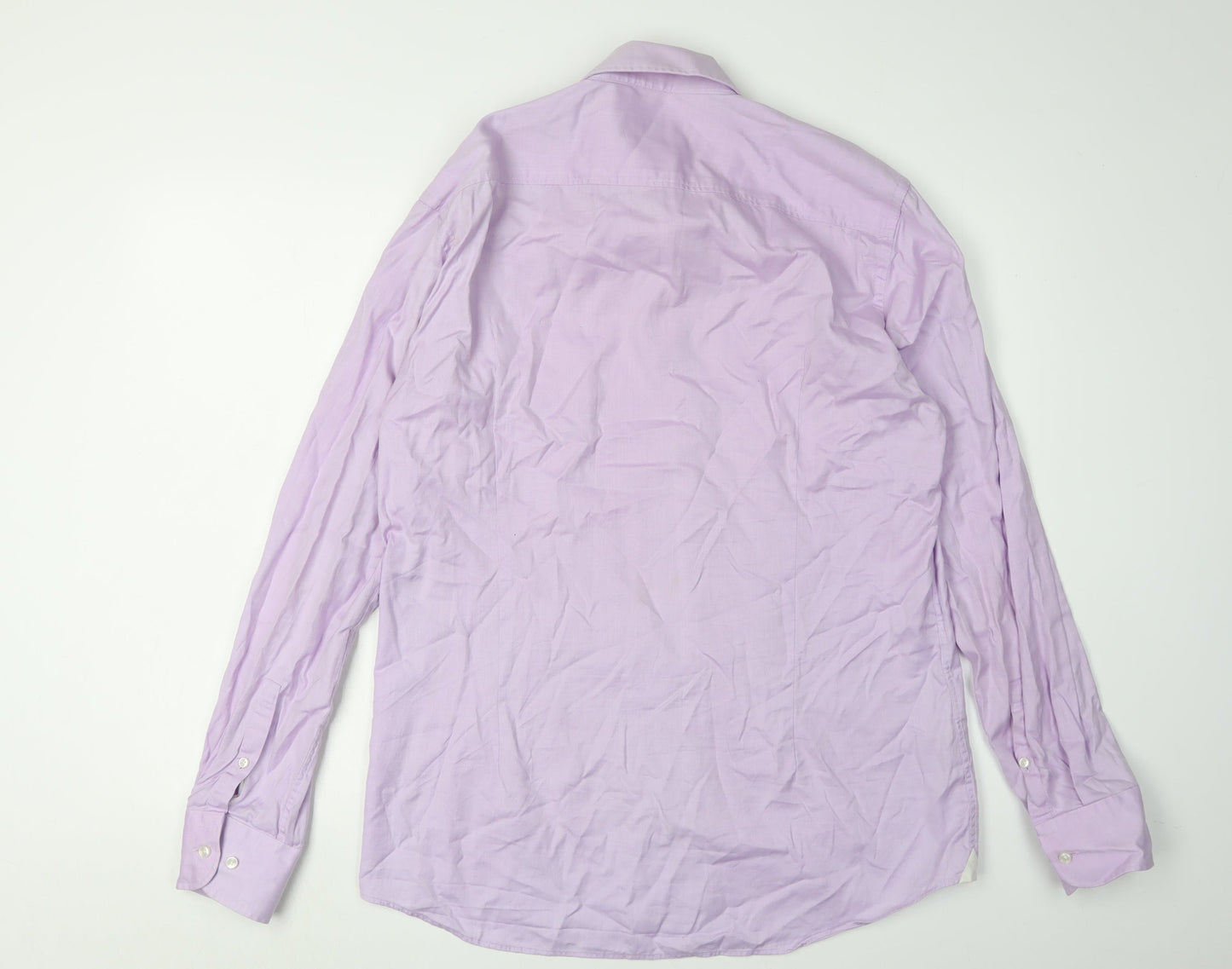 Mens UK Collar Size 16 HUGO BOSS Smart Purple  Dress Shirt