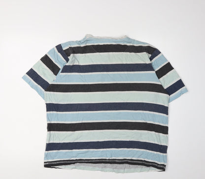 Maine Men's Striped Crew Neck T-Shirt Blue M