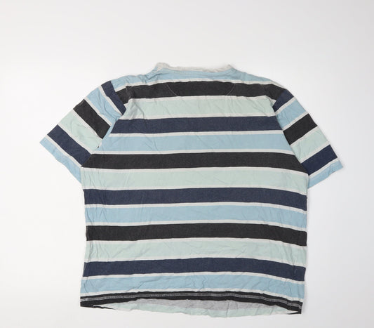 Maine Men's Striped Crew Neck T-Shirt Blue M