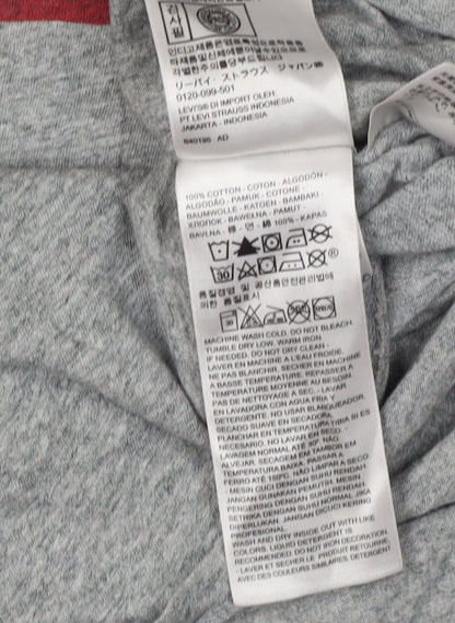 Unisex Adults UK Size M Levi's Grey Basic T-Shirt