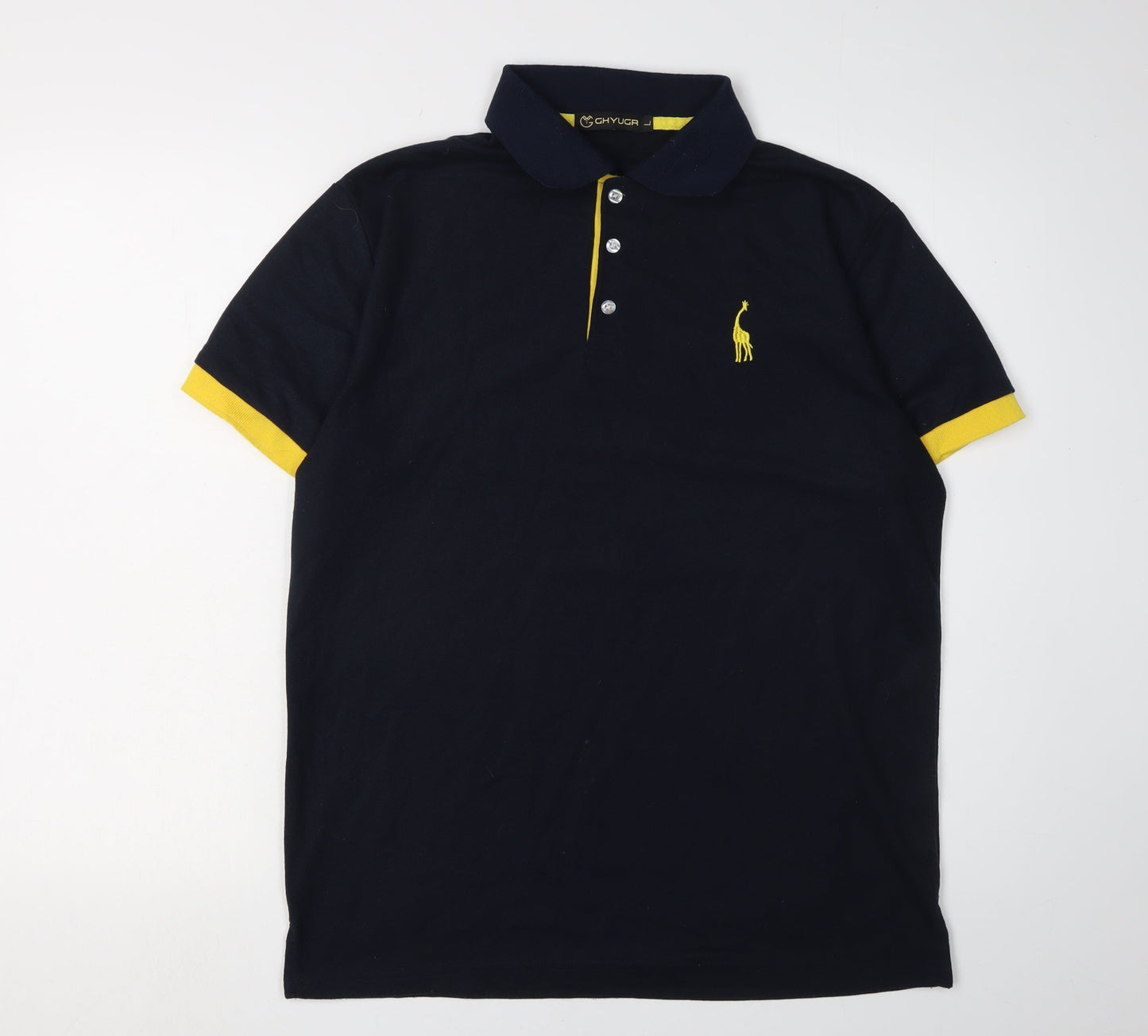 GHYUGR Men's Blue Polo, Size L