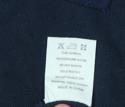 GHYUGR Men's Blue Polo, Size L