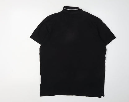 Pierre Cardin Men's Black Colourblock Polo Shirt M