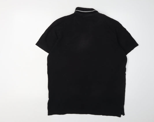 Pierre Cardin Men's Black Colourblock Polo Shirt M