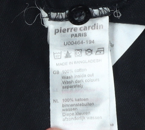 Pierre Cardin Men's Black Colourblock Polo Shirt M