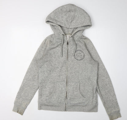 Womens UK Size 12 Jack Wills Grey Full Zip Hoodie