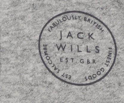 Womens UK Size 12 Jack Wills Grey Full Zip Hoodie