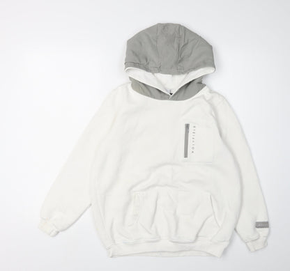 Holyfield Boys White Pullover Hoodie, Size S, Casual Style