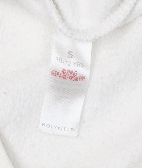 Holyfield Boys White Pullover Hoodie, Size S, Casual Style