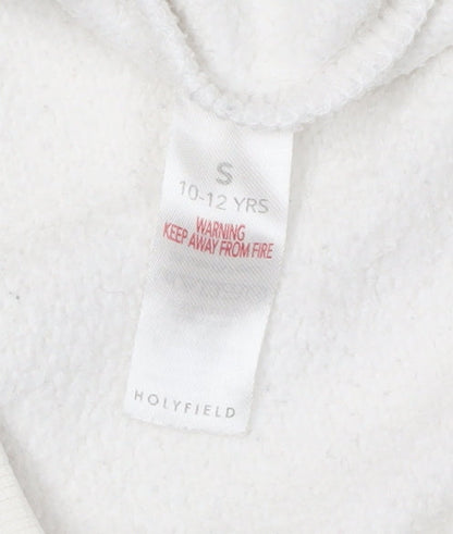 Holyfield Boys White Pullover Hoodie, Size S, Casual Style