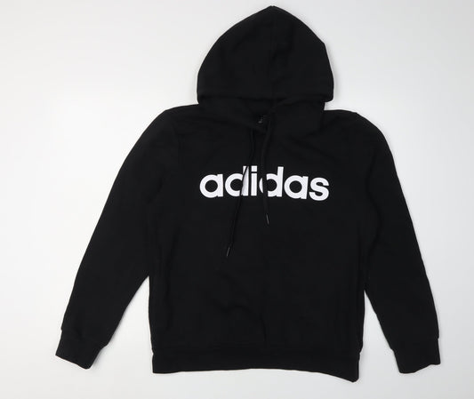 Adidas Black Hoodie, Unisex Large, Sports Casual