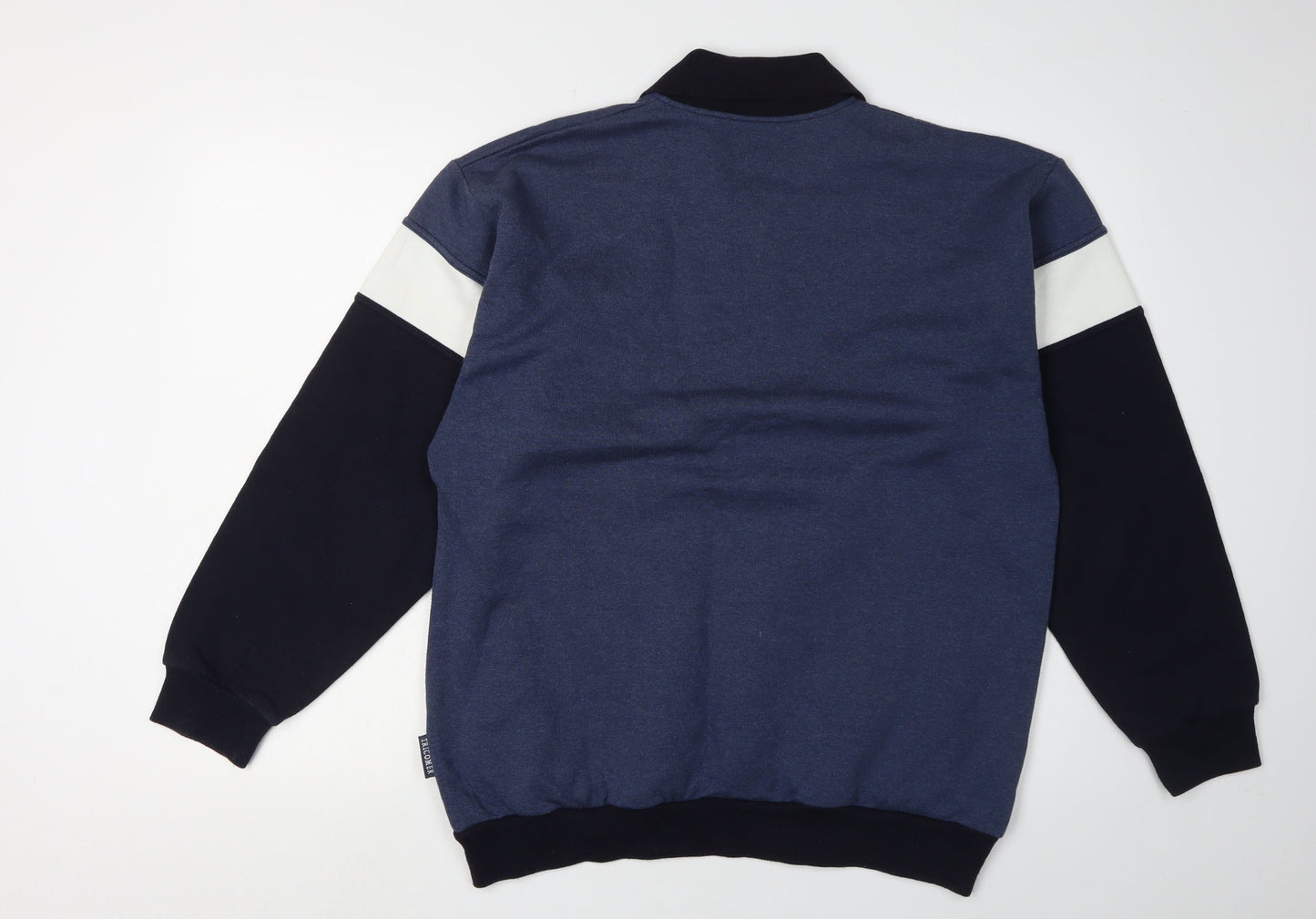 Tricomer Men's Blue Nautical Long Sleeve Polo L