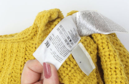 Womens UK Size S Noisy may Yellow Pullover Jumper