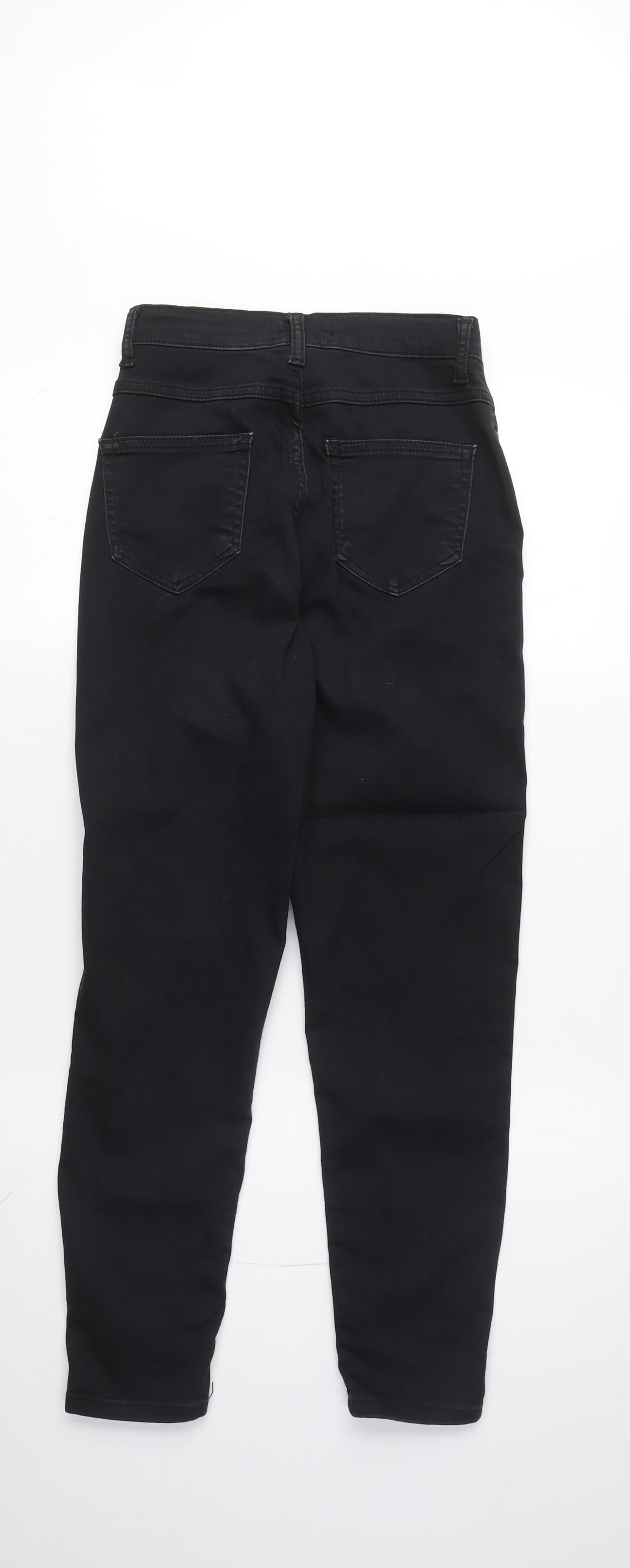 Womens UK Size S Boohoo Regular Fit Skinny Black Jeans