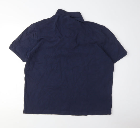 Marks and Spencer Men's Blue XL Regular Fit Polo