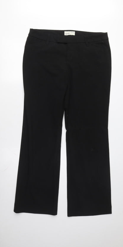 Womens UK Size L Esprit Regular Fit Dress Pants Black Trousers