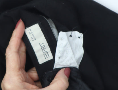Womens UK Size L Esprit Regular Fit Dress Pants Black Trousers