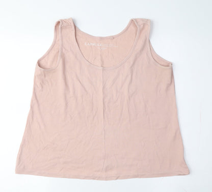 Capsule Women's Pink Cotton Tank Top Size L