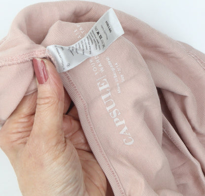 Capsule Women's Pink Cotton Tank Top Size L