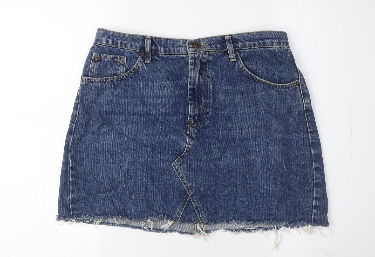 BDG Women's Blue Denim Mini Skirt with Pockets, L