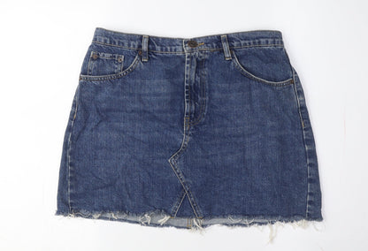 BDG Women's Blue Denim Mini Skirt with Pockets, L