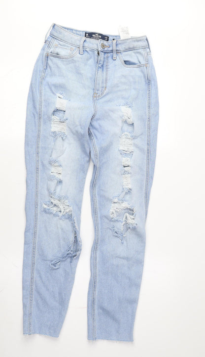 Hollister Womens Distressed Blue Straight Jeans Size 24